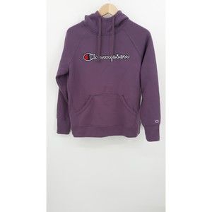 Champion Hoodie Women's Medium Purple Embroidered Logo